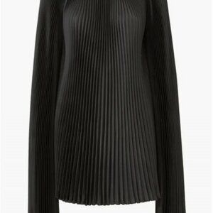 L'idee Palais Mini Dress Noir Designer Lidee Pleated Size (US) 4, 6, 8, 10